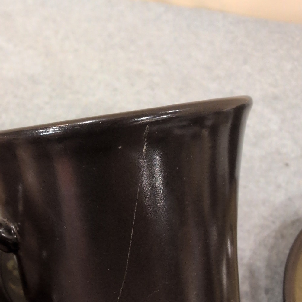 Franciscan Madeira Dark Brown Olive Green Coffee Cup and Saucer Set of 5 - Picture 9 of 10